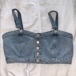 Pacsun cropped denim top